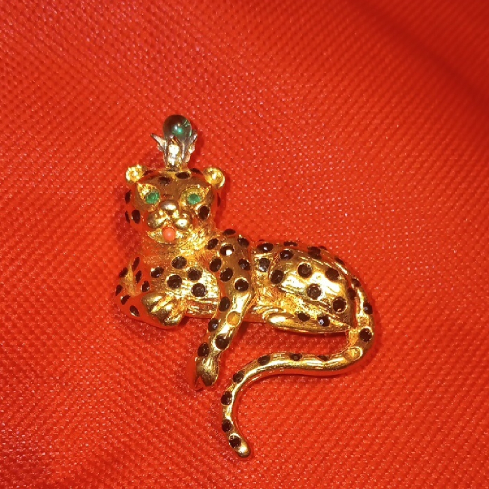 Vintage Robert Graziano Royal Leopard brooch